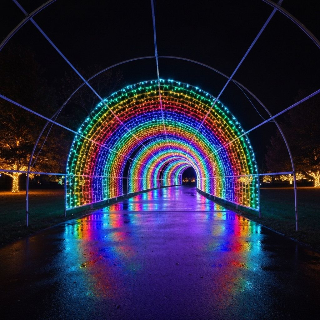 Magical LED light tunnel display